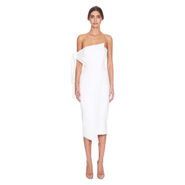 misha collection romi structured midi dress