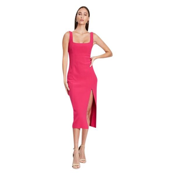 hibiscus islands midi dress lilac