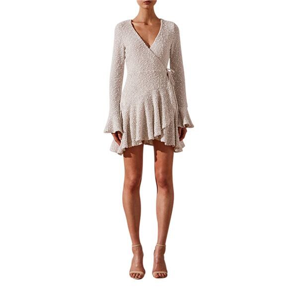 hayes wrap midi dress