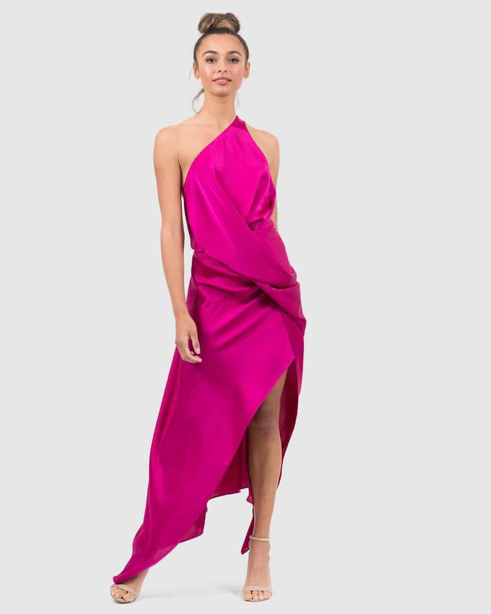 One Fell Swoop Philly Dress - Cardinal Pink - Get Dressed Hire