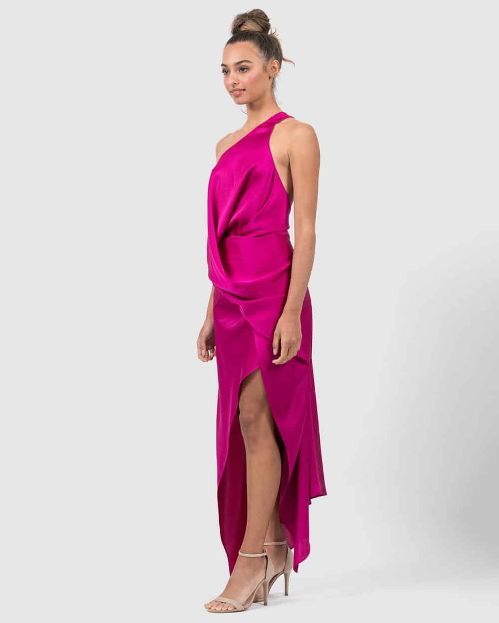 One Fell Swoop Philly Dress - Cardinal Pink - Get Dressed Hire