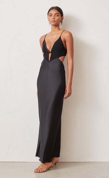 Bec Bridge Seraphine Plunge Midi Dress Black Get Dressed Hire