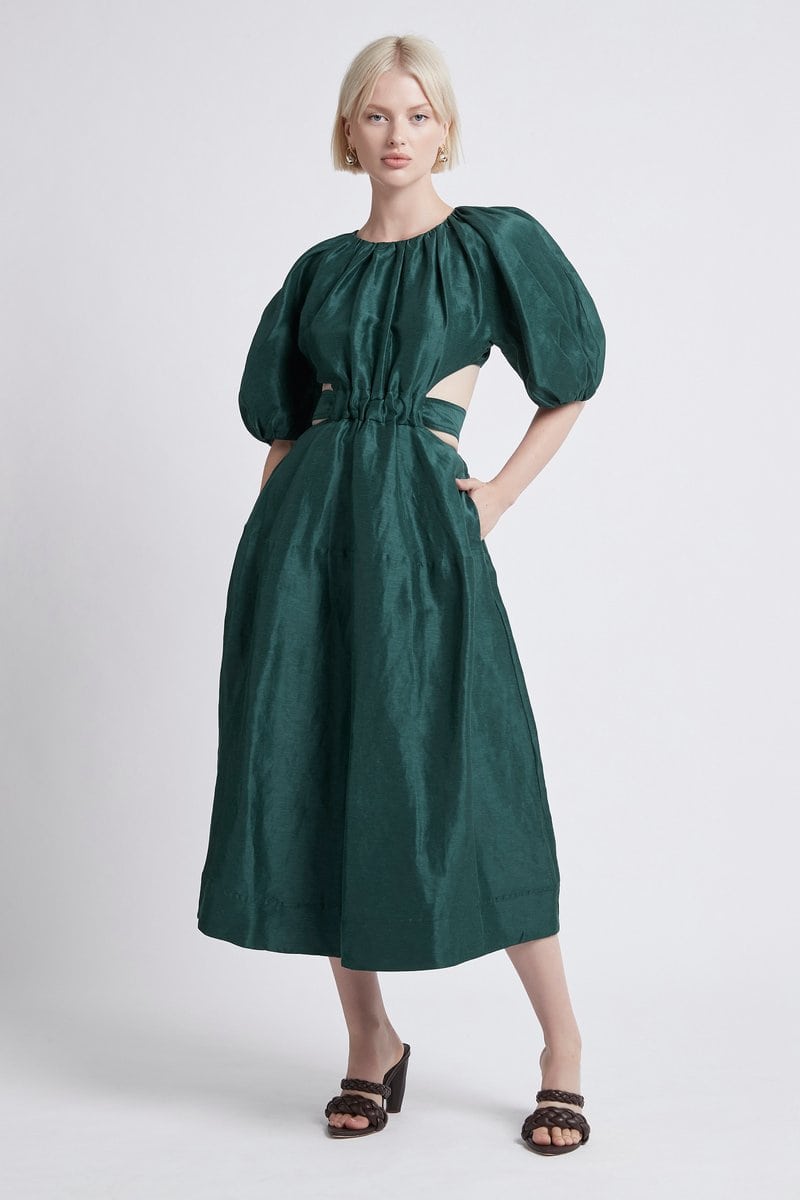 Aje Mimosa Dress - Emerald - Get Dressed Hire