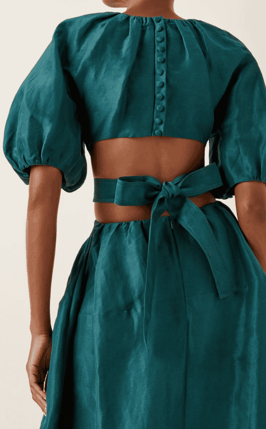 slim fit dress slacks Spatial Maxi Dress | Bonsai Green