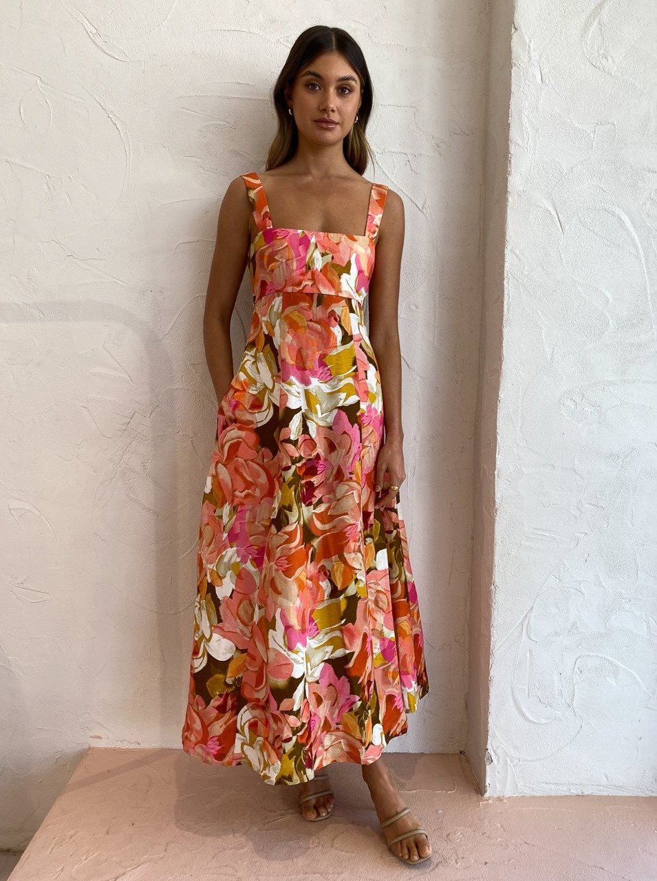 Acler Tate Dress - Pink Bouquet - Get Dressed Hire