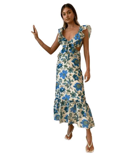 Sir The Label - Celia Frill Midi Dress | All The Dresses