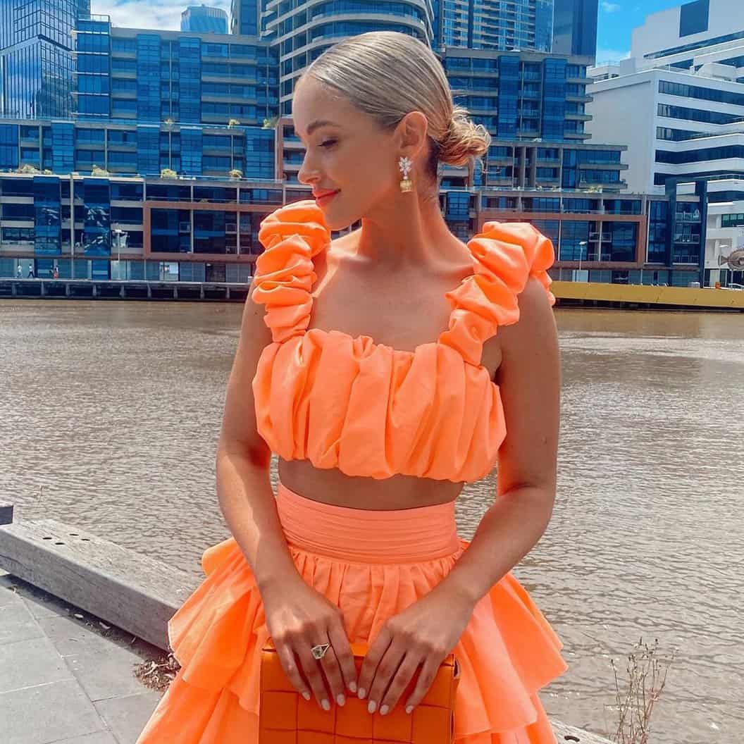 Orange skirt and cheap top set