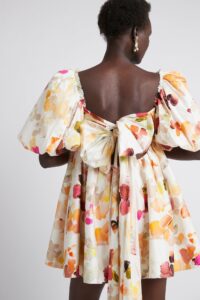 Aje - Dassia Puff Sleeve Mini Dress 