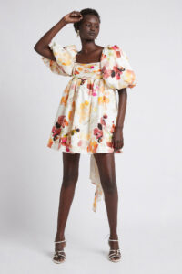 Aje - Dassia Puff Sleeve Mini Dress 