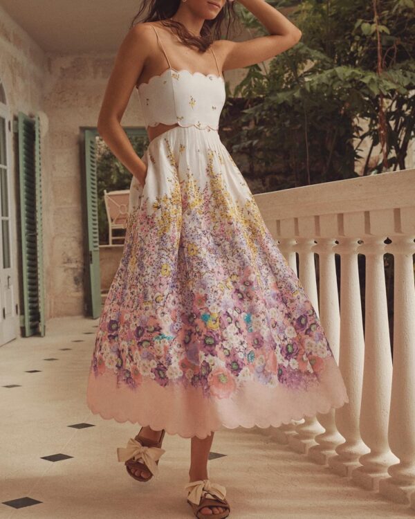Zimmermann Jude Scallop Midi Dress - Image 2
