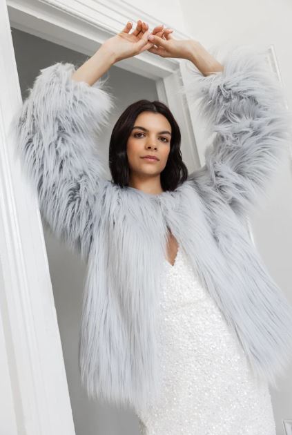 Unreal Fur Dream Jacket - Ice - Get Dressed Hire