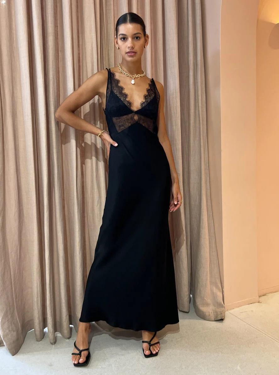 knee length dresses for ladies LUCILLE CORSET DETAIL MAXI DRESS – Murci