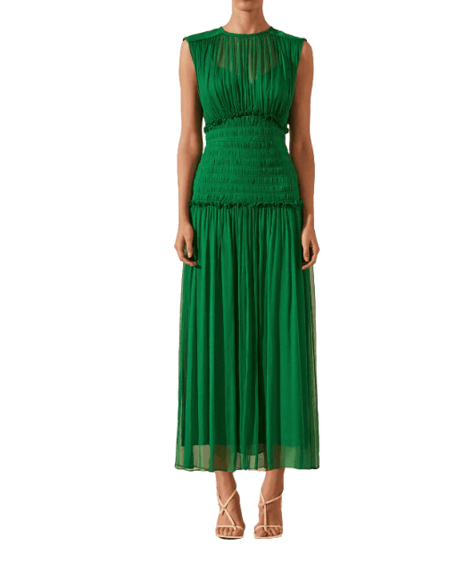 Shona Joy Green Dress, Designer Collection