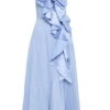 Aje Adelia Ruffle Midi Dress - Sky Blue - Image 3