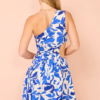 Shona Joy Bleue Asymmetrical Cut Out Maxi Dress In Ivory/Aqua - Image 6