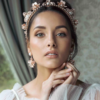 Ashlee Lauren Rose Gold Sofia Pearl Earrings - Image 2